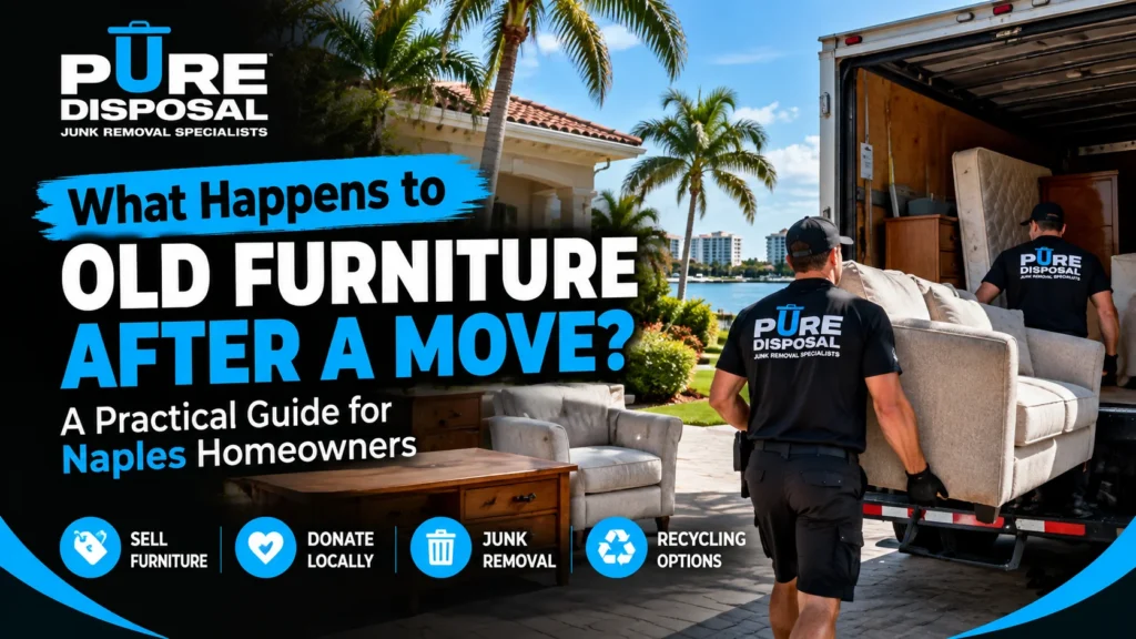 Old furniture removal after a move in Naples FL with Pure Disposal
